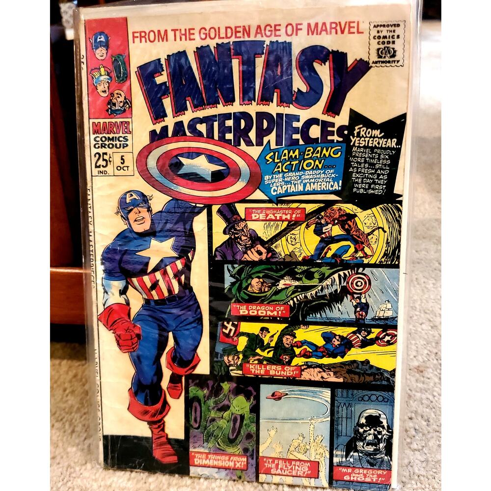 Fantasy Masterpieces #5 ORIGINAL Vintage 1966 Marvel Comics Captain America